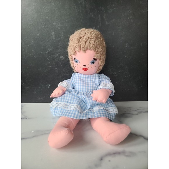 Vintage Handmade Cloth Doll - Picture 2 of 10